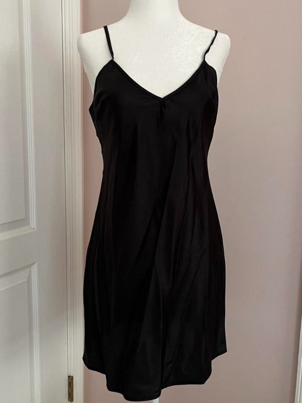 bb dakota women's black slip dress